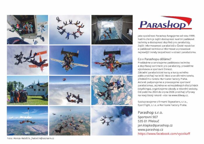 Skydive Kalendář 2026